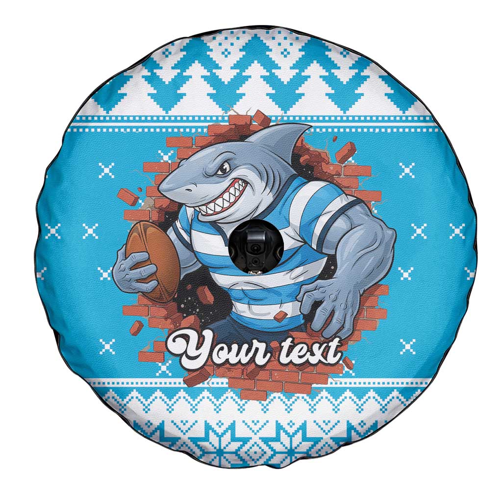 Claus Shark Strikes Personalized Spare Tire Cover Christmas Rugby League Spirit - Aussie Hoodie