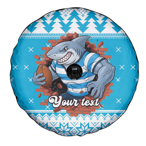 Claus Shark Strikes Personalized Spare Tire Cover Christmas Rugby League Spirit - Aussie Hoodie