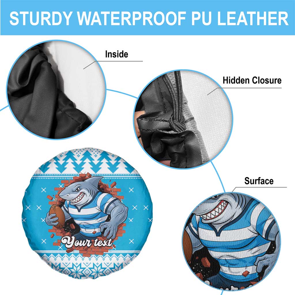 Claus Shark Strikes Personalized Spare Tire Cover Christmas Rugby League Spirit - Aussie Hoodie