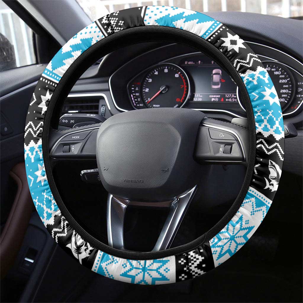 Claus Shark Strikes Steering Wheel Cover Christmas Rugby League Spirit - Aussie Hoodie