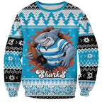 Claus Shark Strikes Personalized Sweatshirt Christmas Rugby League Spirit - Aussie Hoodie