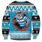 Claus Shark Strikes Personalized Sweatshirt Christmas Rugby League Spirit - Aussie Hoodie