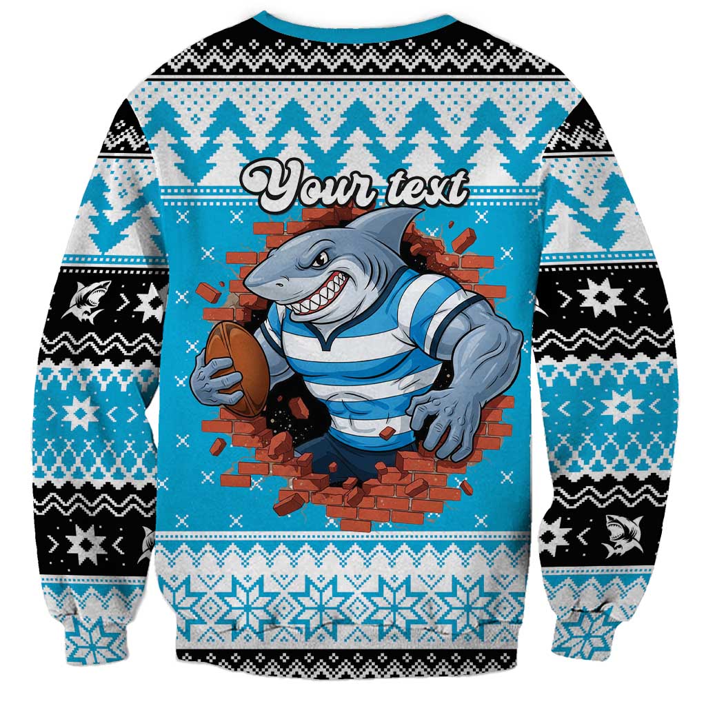 Claus Shark Strikes Personalized Sweatshirt Christmas Rugby League Spirit - Aussie Hoodie
