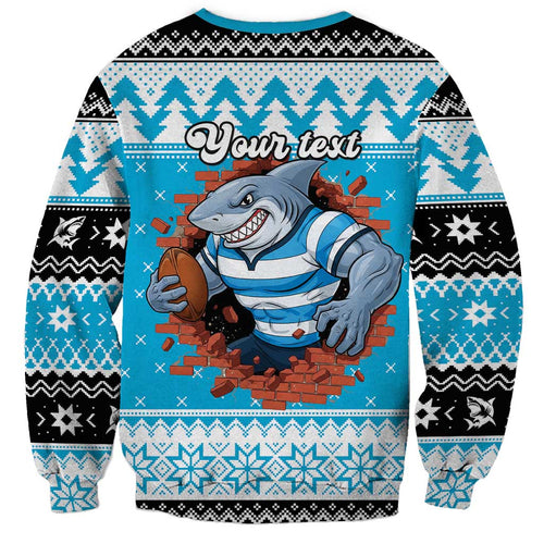 Claus Shark Strikes Personalized Sweatshirt Christmas Rugby League Spirit - Aussie Hoodie