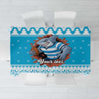 Claus Shark Strikes Personalized Tablecloth Christmas Rugby League Spirit - Aussie Hoodie
