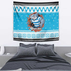 Claus Shark Strikes Personalized Tapestry Christmas Rugby League Spirit - Aussie Hoodie