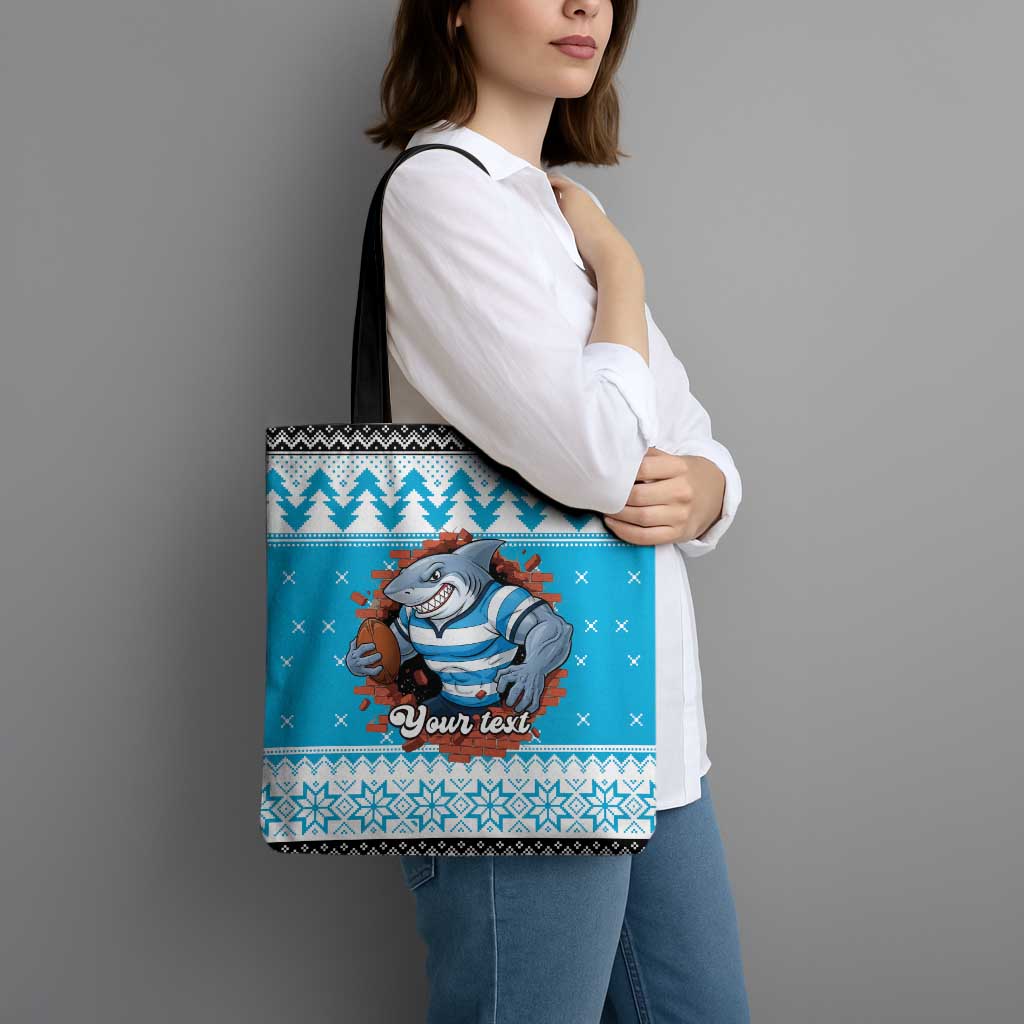 Claus Shark Strikes Personalized Tote Bag Christmas Rugby League Spirit - Aussie Hoodie