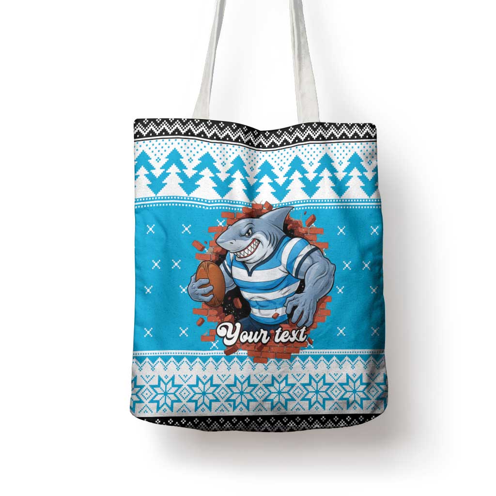 Claus Shark Strikes Personalized Tote Bag Christmas Rugby League Spirit - Aussie Hoodie