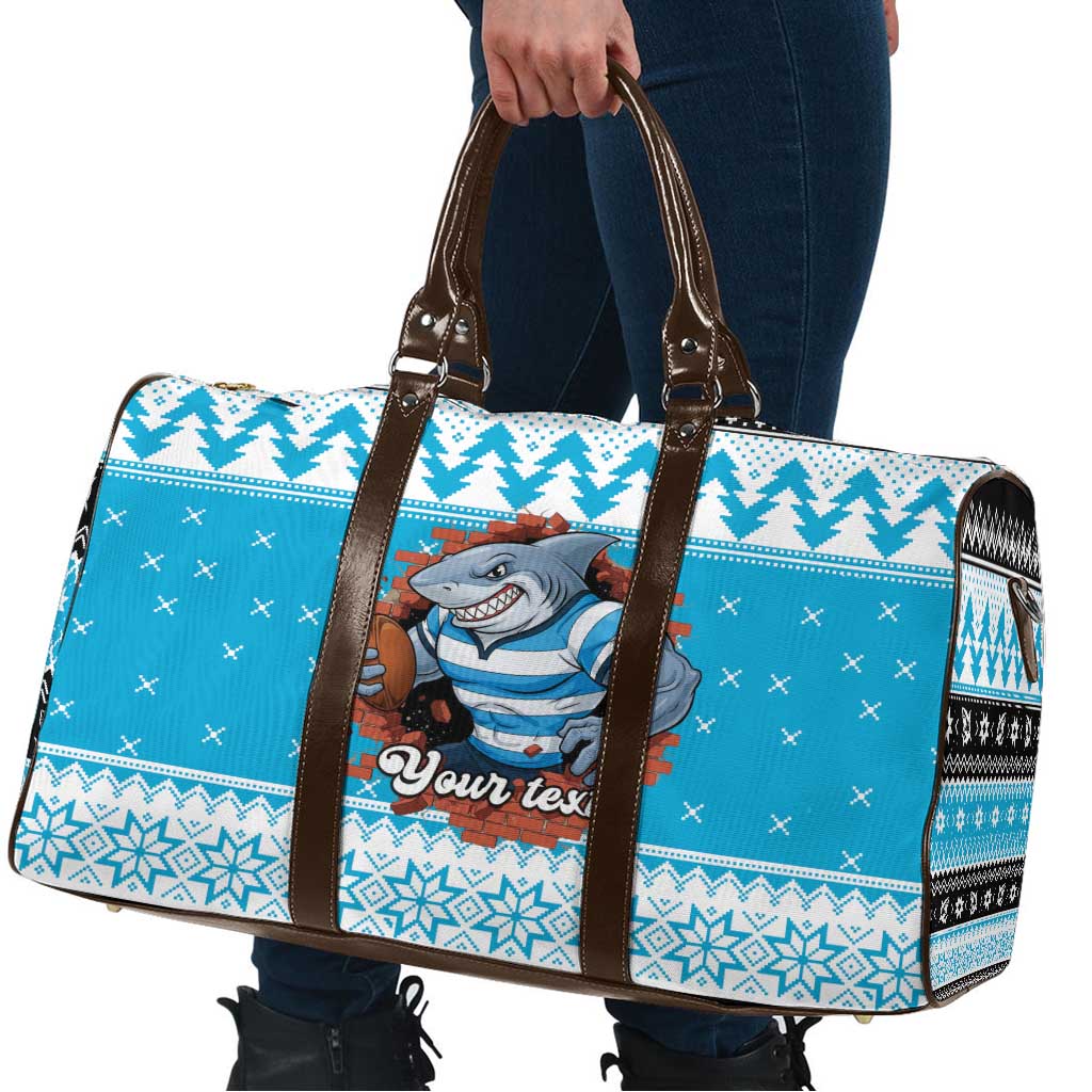 Claus Shark Strikes Personalized Travel Bag Christmas Rugby League Spirit - Aussie Hoodie