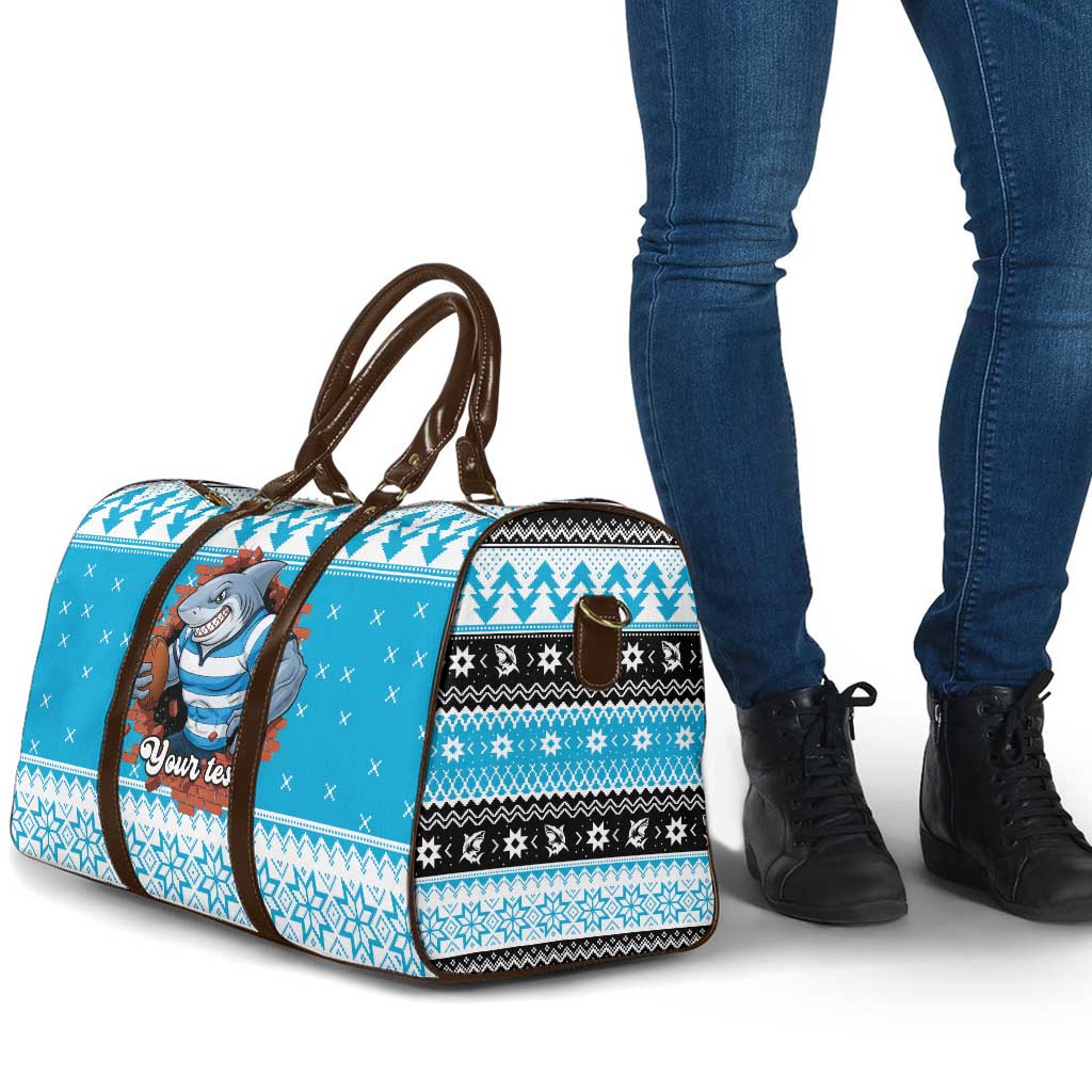 Claus Shark Strikes Personalized Travel Bag Christmas Rugby League Spirit - Aussie Hoodie