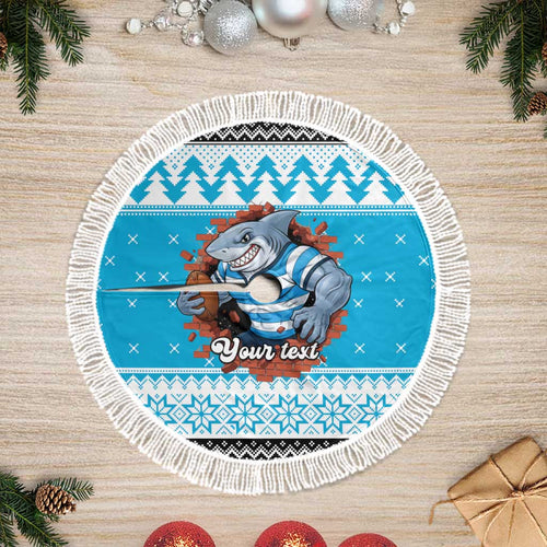 Claus Shark Strikes Personalized Tree Skirt Christmas Rugby League Spirit - Aussie Hoodie