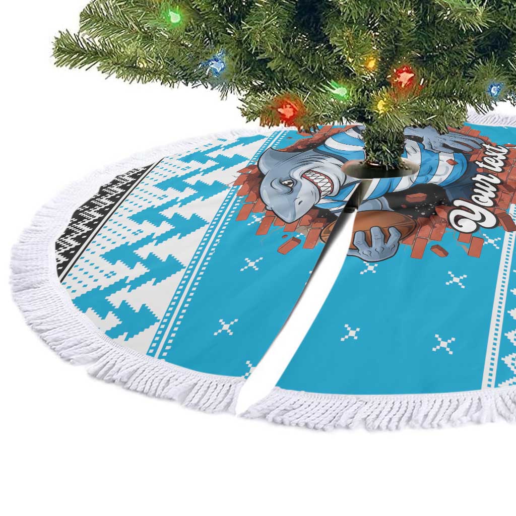 Claus Shark Strikes Personalized Tree Skirt Christmas Rugby League Spirit - Aussie Hoodie
