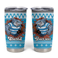 Claus Shark Strikes Personalized Tumbler Cup Christmas Rugby League Spirit - Aussie Hoodie