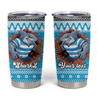 Claus Shark Strikes Personalized Tumbler Cup Christmas Rugby League Spirit - Aussie Hoodie