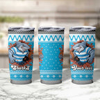 Claus Shark Strikes Personalized Tumbler Cup Christmas Rugby League Spirit - Aussie Hoodie