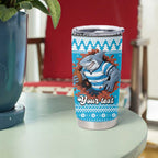 Claus Shark Strikes Personalized Tumbler Cup Christmas Rugby League Spirit - Aussie Hoodie