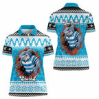Claus Shark Strikes Personalized Women Polo Shirt Christmas Rugby League Spirit - Aussie Hoodie