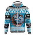 Claus Shark Strikes Personalized Zip Hoodie Christmas Rugby League Spirit - Aussie Hoodie