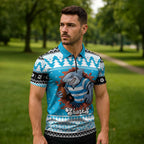 Claus Shark Strikes Personalized Zipper Polo Shirt Christmas Rugby League Spirit - Aussie Hoodie