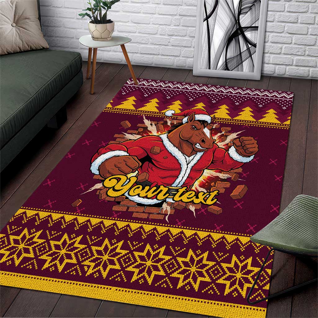 Jingle Broncos Jump Personalized Area Rug Christmas Rugby League Spirit - Aussie Hoodie