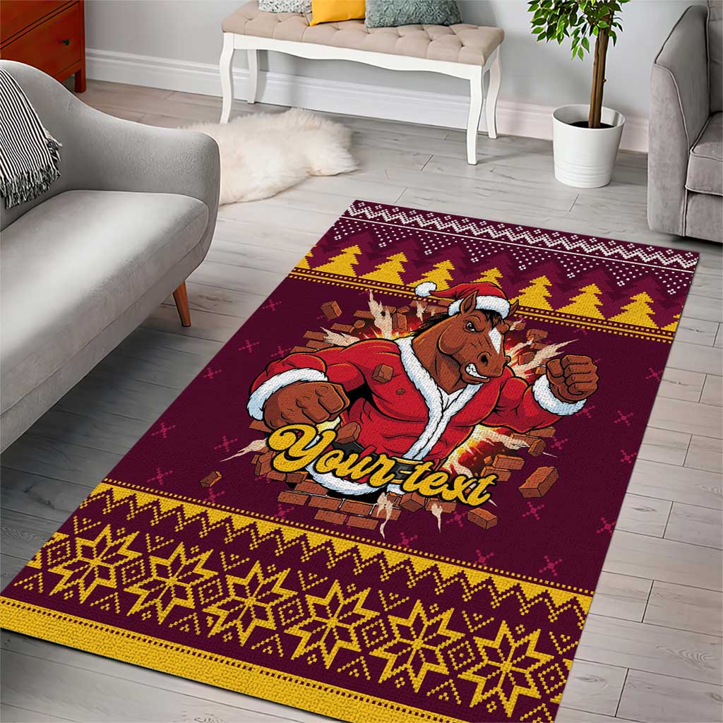 Jingle Broncos Jump Personalized Area Rug Christmas Rugby League Spirit - Aussie Hoodie