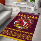 Jingle Broncos Jump Personalized Area Rug Christmas Rugby League Spirit - Aussie Hoodie