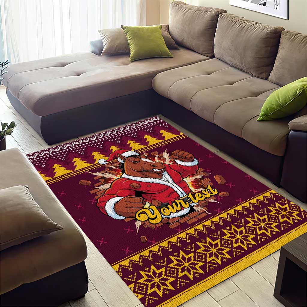 Jingle Broncos Jump Personalized Area Rug Christmas Rugby League Spirit - Aussie Hoodie