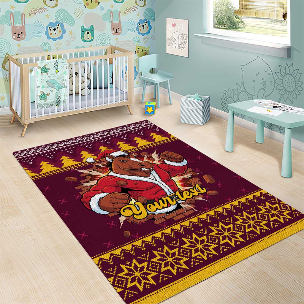 Jingle Broncos Jump Personalized Area Rug Christmas Rugby League Spirit - Aussie Hoodie
