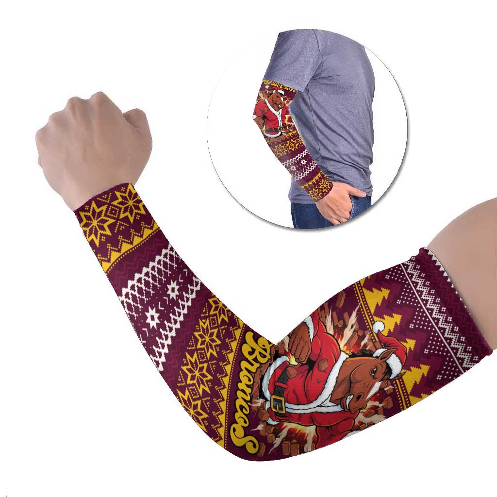 Jingle Broncos Jump Personalized Arm Sleeves Christmas Rugby League Spirit - Aussie Hoodie