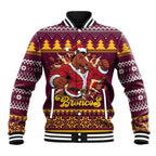 Jingle Broncos Jump Personalized Baseball Jacket Christmas Rugby League Spirit - Aussie Hoodie
