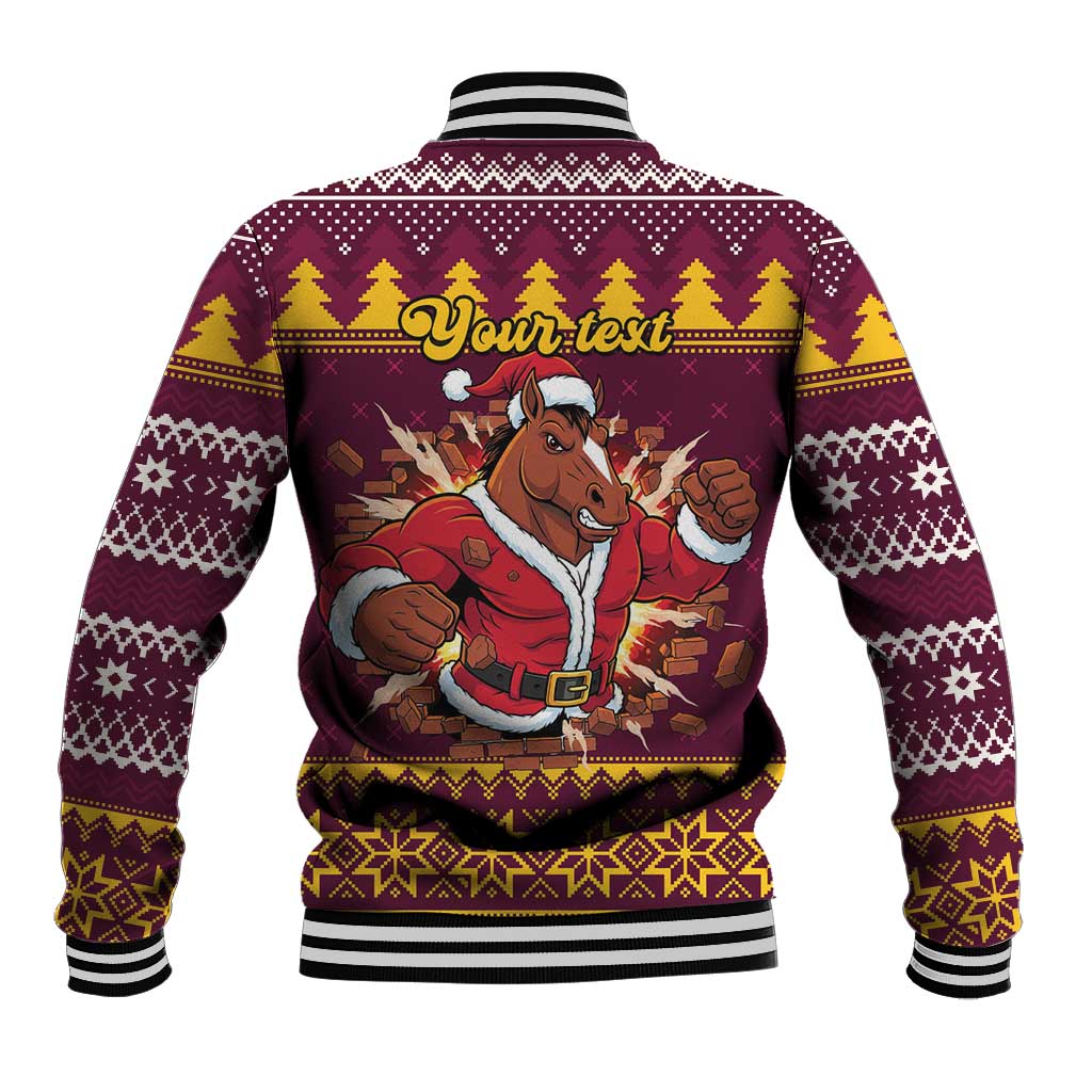 Jingle Broncos Jump Personalized Baseball Jacket Christmas Rugby League Spirit - Aussie Hoodie