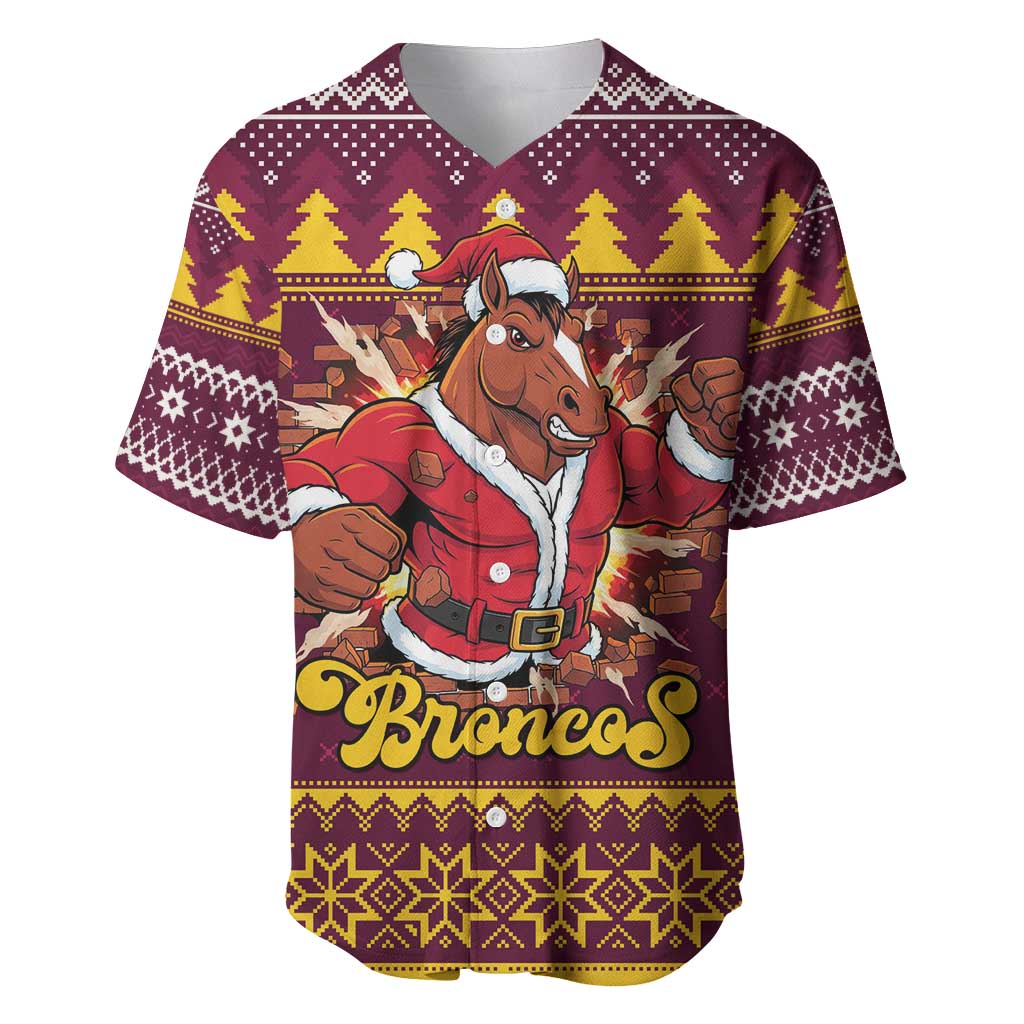 Jingle Broncos Jump Personalized Baseball Jersey Christmas Rugby League Spirit - Aussie Hoodie