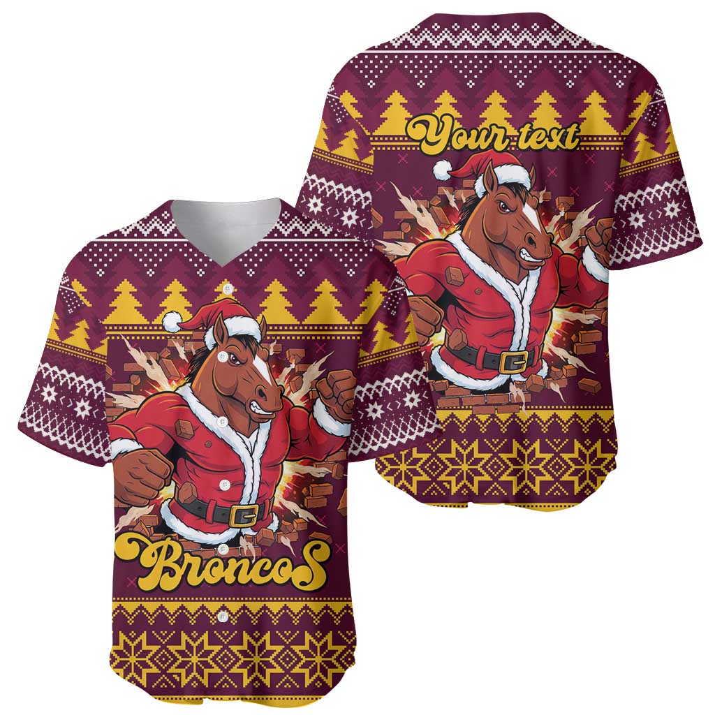 Jingle Broncos Jump Personalized Baseball Jersey Christmas Rugby League Spirit - Aussie Hoodie