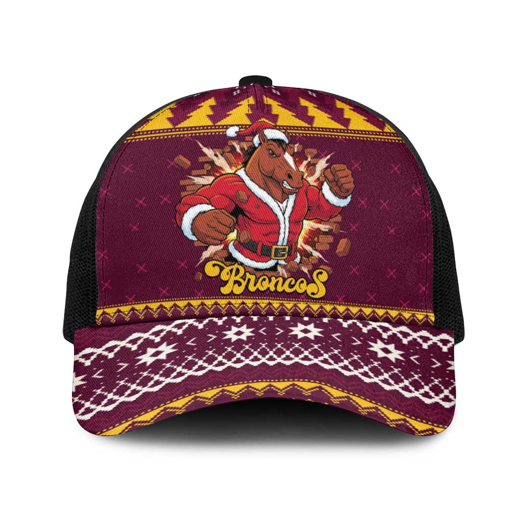 Jingle Broncos Jump Baseball Net Cap Christmas Rugby League Spirit - Aussie Hoodie