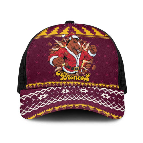 Jingle Broncos Jump Baseball Net Cap Christmas Rugby League Spirit - Aussie Hoodie