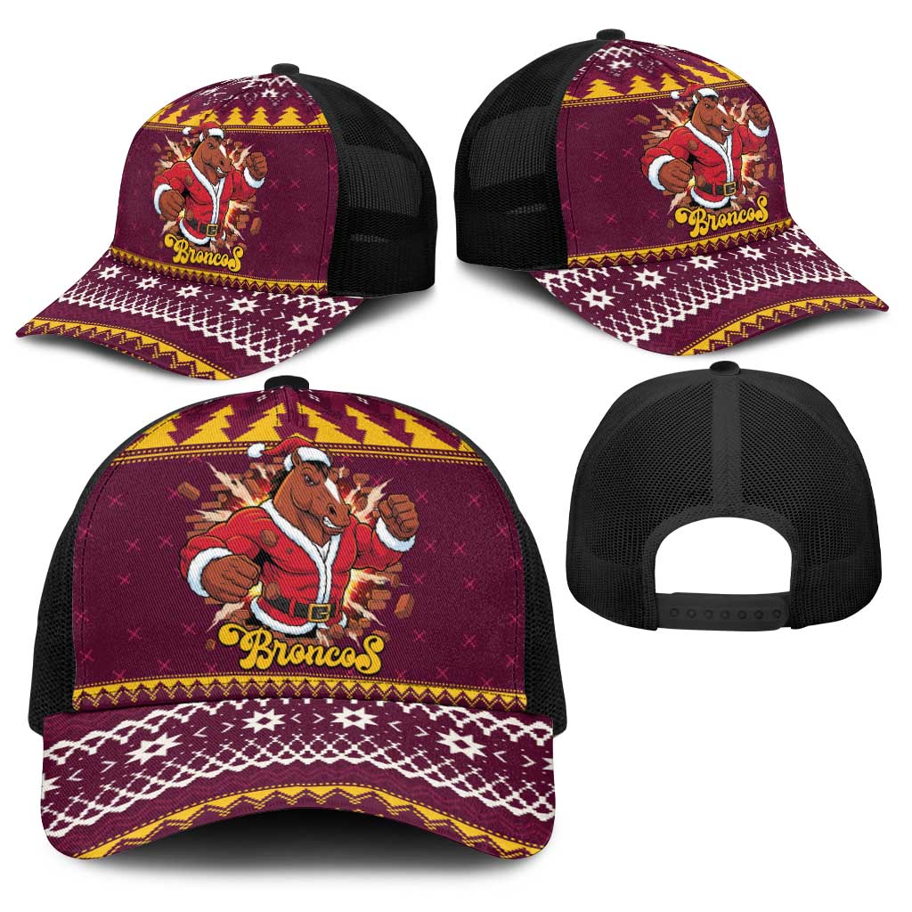 Jingle Broncos Jump Baseball Net Cap Christmas Rugby League Spirit - Aussie Hoodie