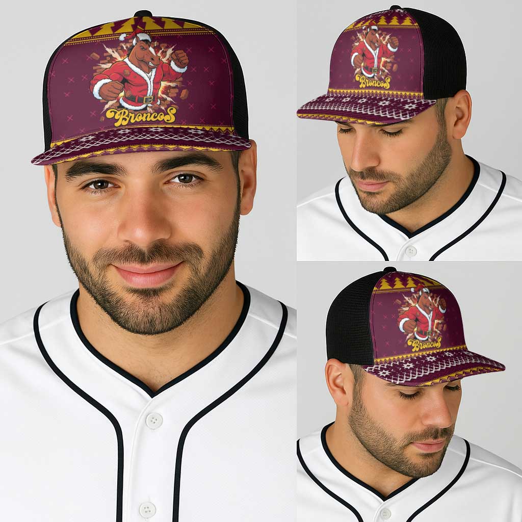 Jingle Broncos Jump Baseball Net Cap Christmas Rugby League Spirit - Aussie Hoodie