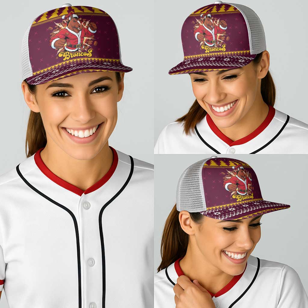 Jingle Broncos Jump Baseball Net Cap Christmas Rugby League Spirit - Aussie Hoodie