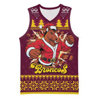 Jingle Broncos Jump Personalized Basketball Jersey Christmas Rugby League Spirit - Aussie Hoodie