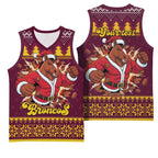 Jingle Broncos Jump Personalized Basketball Jersey Christmas Rugby League Spirit - Aussie Hoodie