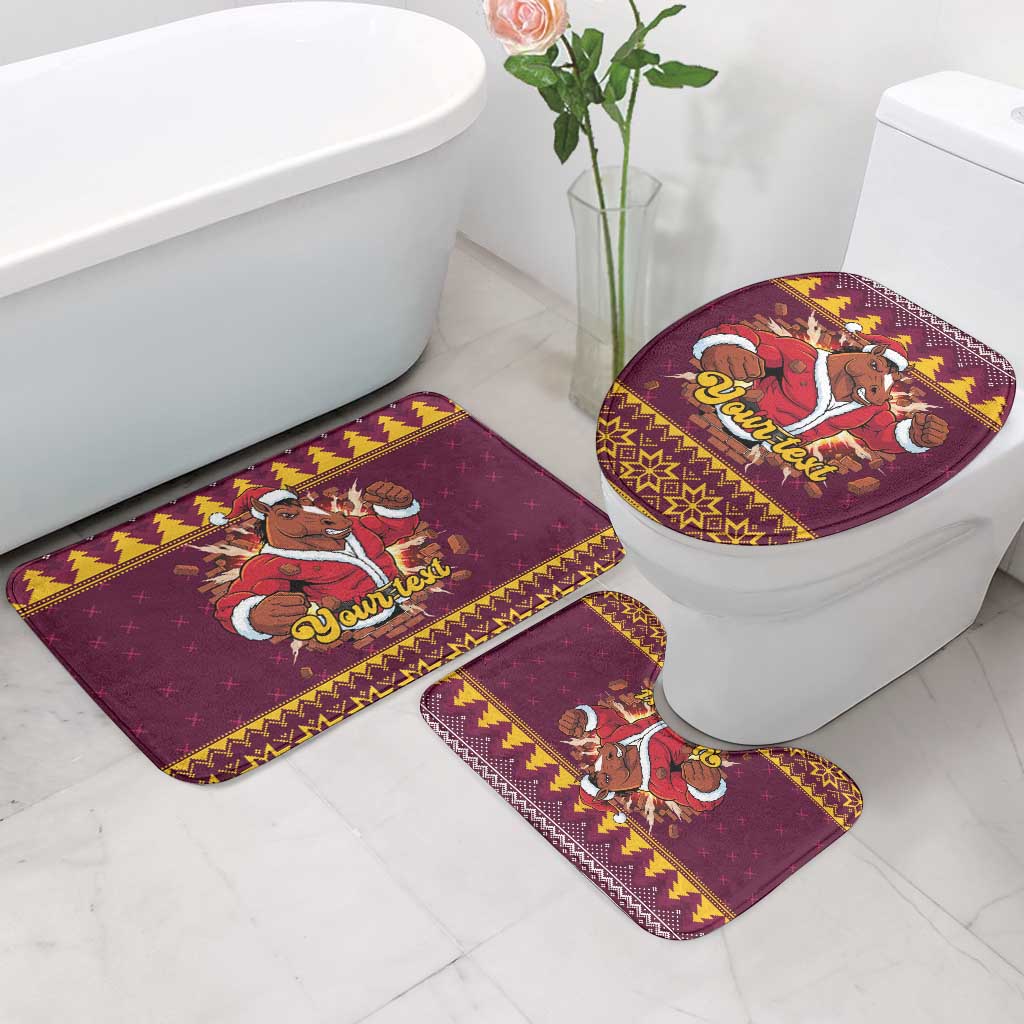 Jingle Broncos Jump Personalized Bathroom Set Christmas Rugby League Spirit - Aussie Hoodie