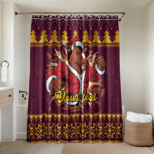 Jingle Broncos Jump Personalized Bathroom Set Christmas Rugby League Spirit - Aussie Hoodie