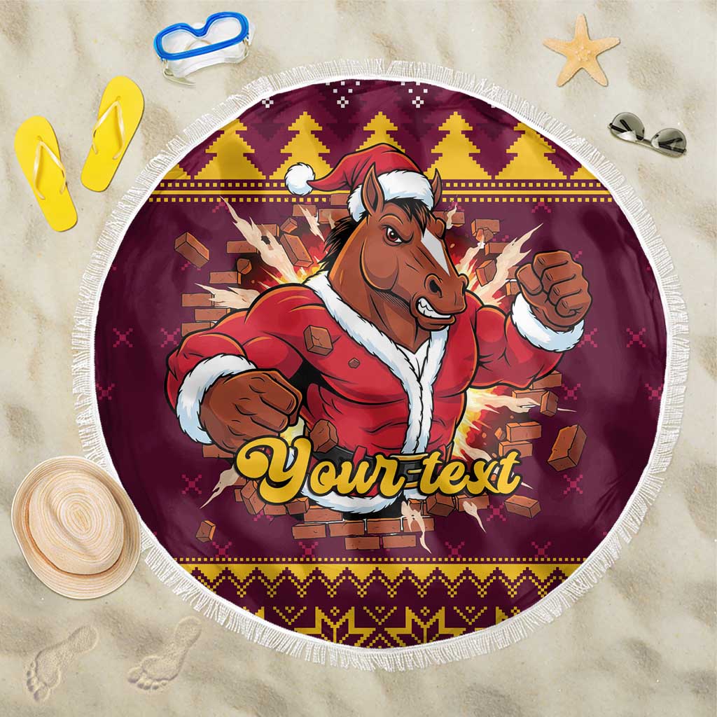 Jingle Broncos Jump Personalized Beach Blanket Christmas Rugby League Spirit - Aussie Hoodie