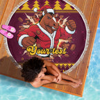 Jingle Broncos Jump Personalized Beach Blanket Christmas Rugby League Spirit - Aussie Hoodie