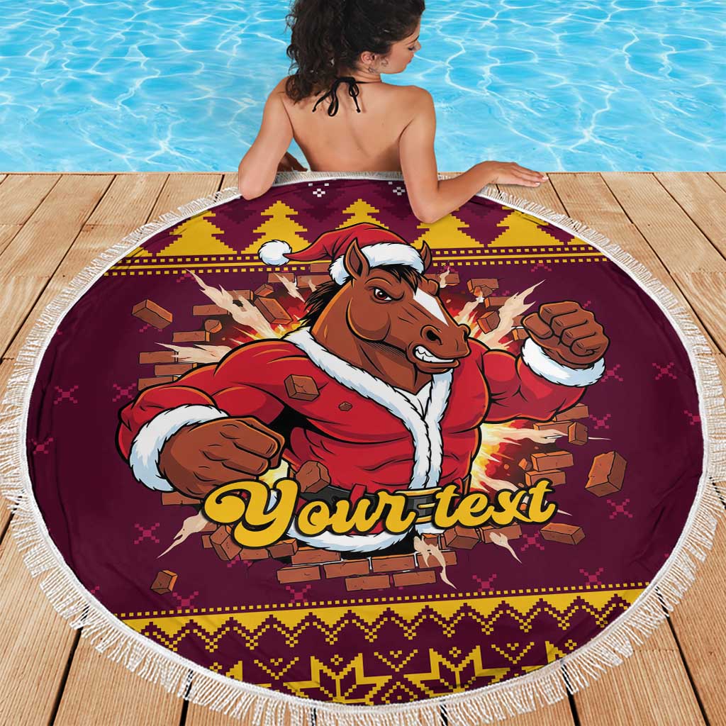 Jingle Broncos Jump Personalized Beach Blanket Christmas Rugby League Spirit - Aussie Hoodie