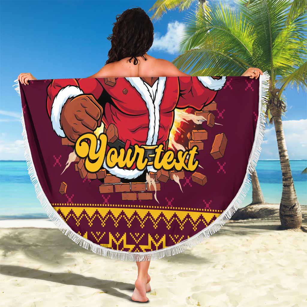 Jingle Broncos Jump Personalized Beach Blanket Christmas Rugby League Spirit - Aussie Hoodie