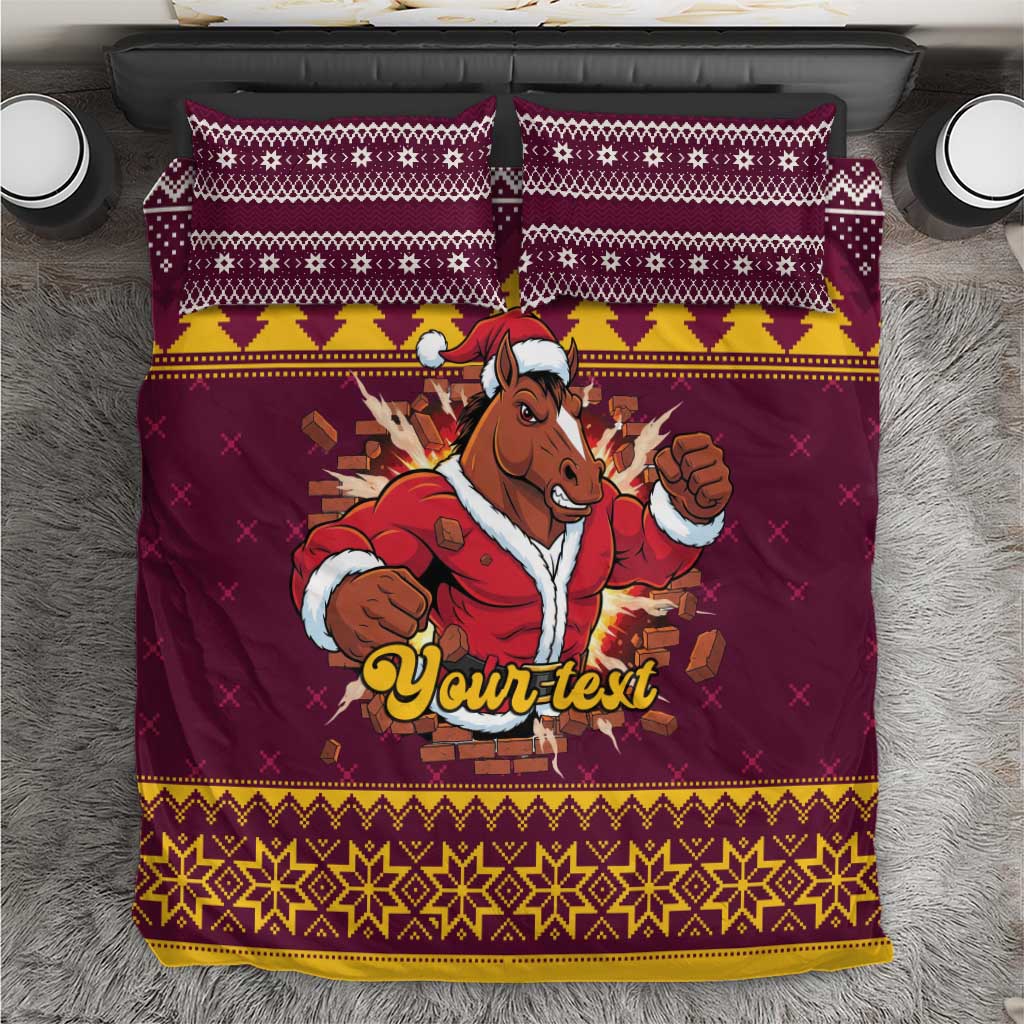 Jingle Broncos Jump Personalized Bedding Set Christmas Rugby League Spirit - Aussie Hoodie