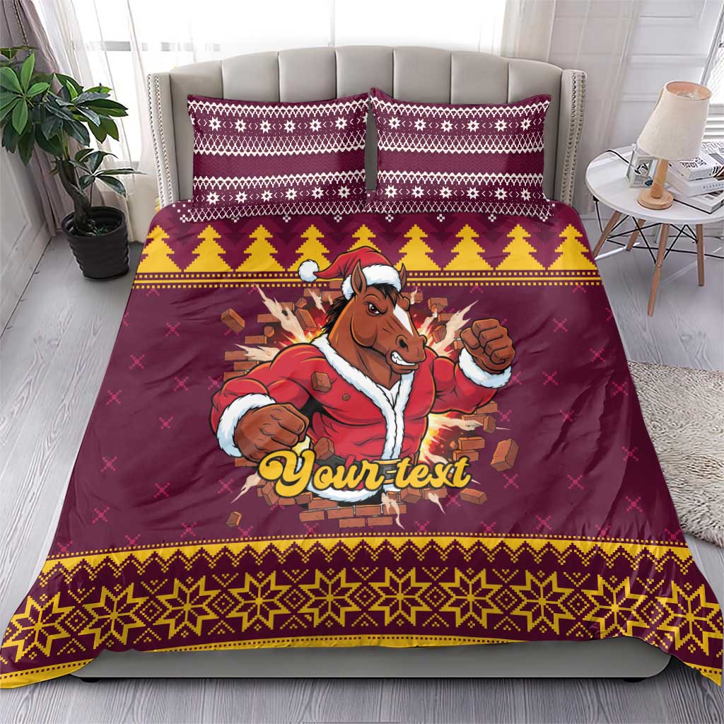 Jingle Broncos Jump Personalized Bedding Set Christmas Rugby League Spirit - Aussie Hoodie