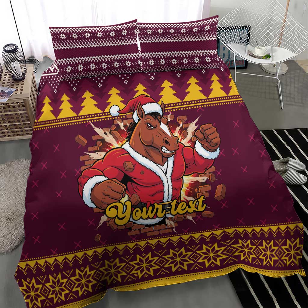 Jingle Broncos Jump Personalized Bedding Set Christmas Rugby League Spirit - Aussie Hoodie
