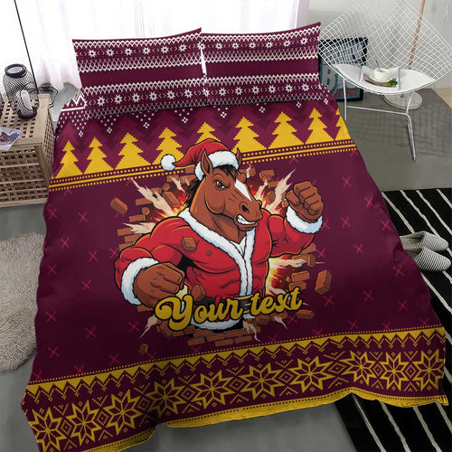 Jingle Broncos Jump Personalized Bedding Set Christmas Rugby League Spirit - Aussie Hoodie